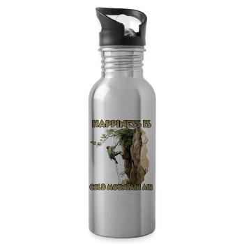 The Art of Toprope Climbing Toprope Mountaineer - Water bottle with straw - silver - Right