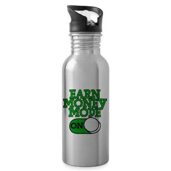 Earn Money Mode On 4 - Water bottle with straw - silver - Right