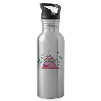 Cottagecore Blobfish Witchy - Water bottle with straw - silver - Right