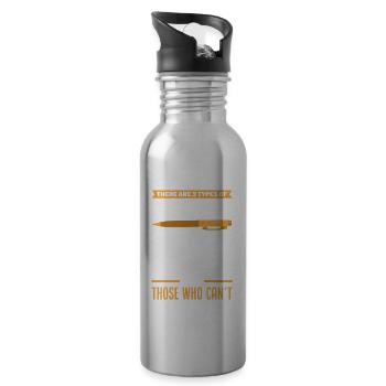 Funny Tax Advisor Accountant Gift - Water bottle with straw - silver - Right