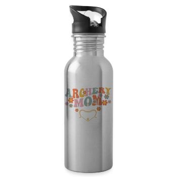 Groovy Archer - Water bottle with straw - silver - Right