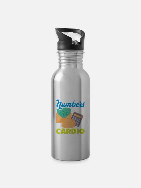 Lustiges Steuerberater Buchhalter Geschenk - Trinkflasche mit integriertem Trinkhalm - 
