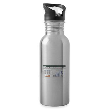 Funny Tax Advisor Accountant Gift - Water bottle with straw - silver - Right