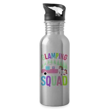Glamping Team Glamper - Trinkflasche mit integriertem Trinkhalm - Lightsilver - Rechts