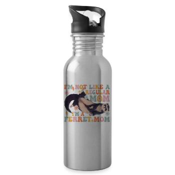 Groovy Propriétaire d’animaux de compagnie - Gourde avec paille intégrée - argent clair - Droite