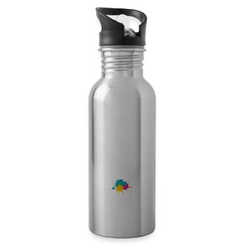 Ich Genieße Lange Romantische Spaziergänge Zum - Trinkflasche mit integriertem Trinkhalm - Lightsilver - Rechts