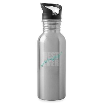 Best Ever Music Music Tone - Water bottle with straw - silver - Right