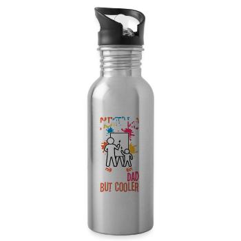 Painter Dad like a regular dad but cooler - Water bottle with straw - silver - Right