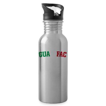 Hispanic Latino American Mexican Slang - Water bottle with straw - silver - Right