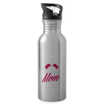Lustiges Pickleball Geschenk - Trinkflasche mit integriertem Trinkhalm - Lightsilver - Rechts