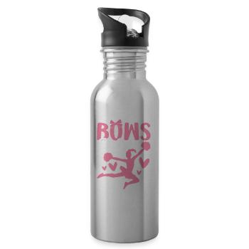 Cheerleading Cheerleader Cheer - Trinkflasche mit integriertem Trinkhalm - Lightsilver - Rechts