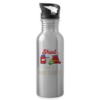 Close your lid and you can - Water bottle with straw - silver - Right