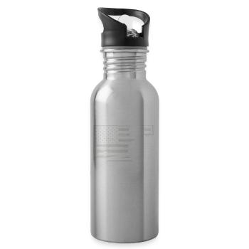 Funny Baseball - Water bottle with straw - silver - Right