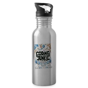 Accro au codage 14 - Gourde avec paille intégrée - argent clair - Droite