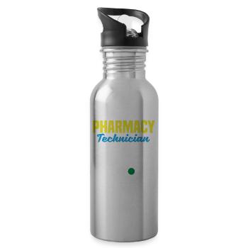 Apothecary Apothecary Apothecary Pharmacy Gift - Water bottle with straw - silver - Right