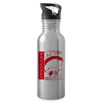 Soft Grunge Kawaii Sacabambaspis Fish Meme - Water bottle with straw - silver - Right