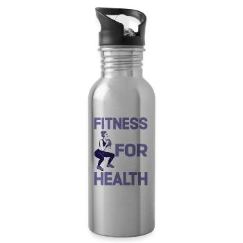 Fitness Faites-le pour la santé de celui-ci - Gourde avec paille intégrée - argent clair - Droite