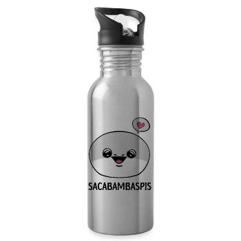 Sacabambaspis Face Fish Meme - Water bottle with straw - silver - Right