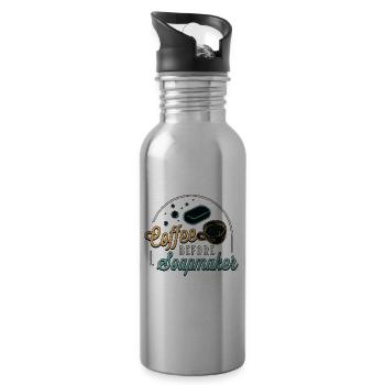 Soapmaker Coffee Before Making Soap Coffee Lover - Water bottle with straw - silver - Right