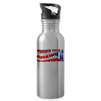 Flag of Puerto Rico Puerto Rico - Water bottle with straw - silver - Right