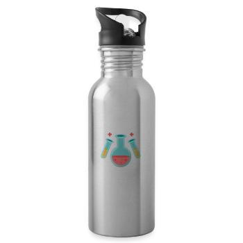 Apothecary Apothecary Apothecary Pharmacy Gift - Water bottle with straw - silver - Right