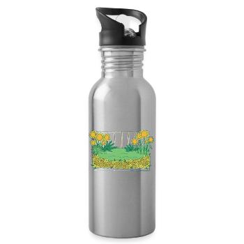 Landschaftsarchitekt - Trinkflasche mit integriertem Trinkhalm - Lightsilver - Rechts