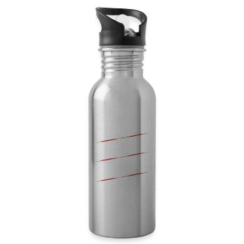 Ich Bin Lehrer Ich Arbeite In Einer Schule - Trinkflasche mit integriertem Trinkhalm - Lightsilver - Rechts
