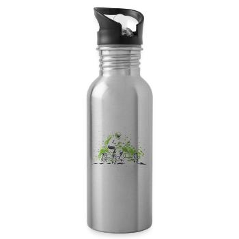 Keine Ahnung Obs Gut Geht Aber Wirds Bestimmt Quad - Trinkflasche mit integriertem Trinkhalm - Lightsilver - Rechts