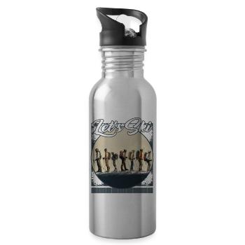 Let's Ski Evolution des Skifahrens Ancestral Alpine - Trinkflasche mit integriertem Trinkhalm - Lightsilver - Rechts