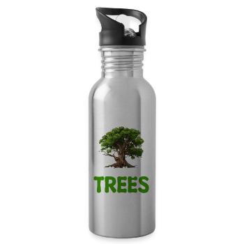 Tree hugger - Water bottle with straw - silver - Right