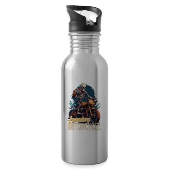 Wheel Racing Ride Free Legendary Motorcycle - Water bottle with straw - silver - Right