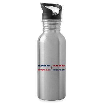 Ich Schreie Nicht, Ich Bin Ein Dominikanisches - Trinkflasche mit integriertem Trinkhalm - Lightsilver - Rechts