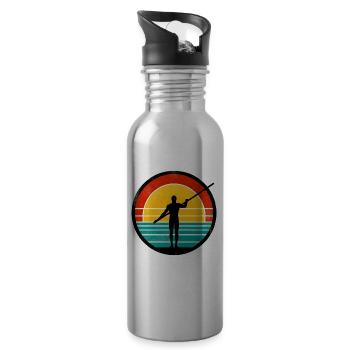 Pole Vault - Water bottle with straw - silver - Right