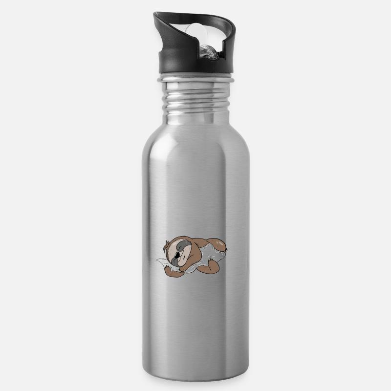 Beamter auf Lebenszeit - Trinkflasche mit integriertem Trinkhalm - Lightsilver