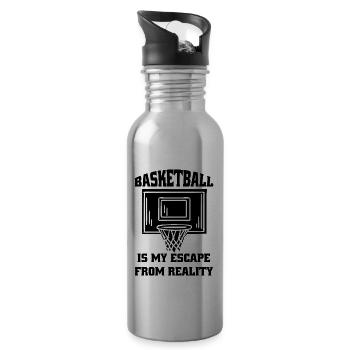 Basketball Basketball Player Basketball Team - Water bottle with straw - silver - Right