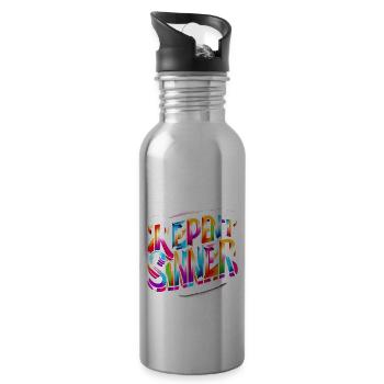 Repent Sinner 17 - Trinkflasche mit integriertem Trinkhalm - Lightsilver - Rechts