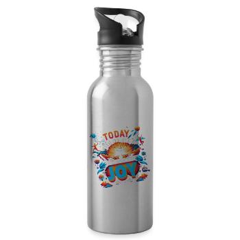 Today I Choose Joy 15 - Water bottle with straw - silver - Right
