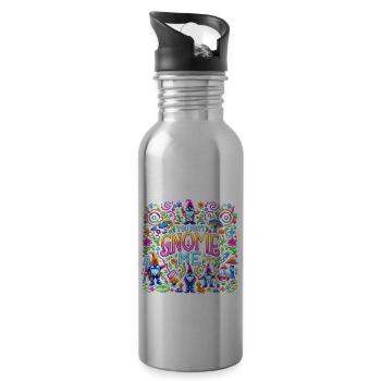 You Don't Gnome Me 8 - Water bottle with straw - silver - Right
