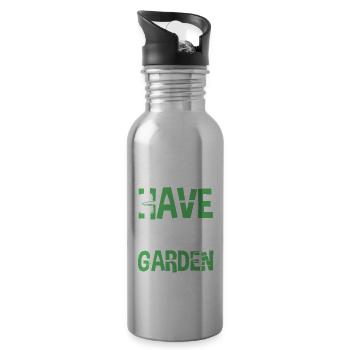 Gärtnerin Gärtner Garten Hobbygärtner Pflanzen - Trinkflasche mit integriertem Trinkhalm - Lightsilver - Rechts