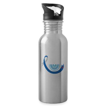 Cadeau pour diabétiques de type 1 pour diabétiques de type 1 - Gourde avec paille intégrée - argent clair - Droite