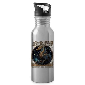 Chinesisches Neujahrsfest der Drachensternennacht - Trinkflasche mit integriertem Trinkhalm - Lightsilver - Rechts