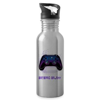 Gamers Video Gaming Geek Console Game Controller - Water bottle with straw - silver - Right