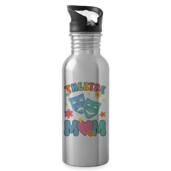 Groovy Artiste Théâtre Théâtre Pièce - Gourde avec paille intégrée - argent clair - Droite