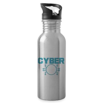 Team Cyber Security - Trinkflasche mit integriertem Trinkhalm - Lightsilver - Rechts