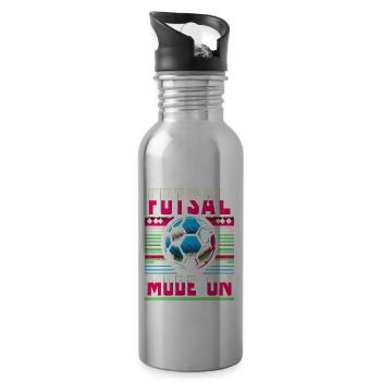 Mode Futsal Sur 8 - Gourde avec paille intégrée - argent clair - Droite