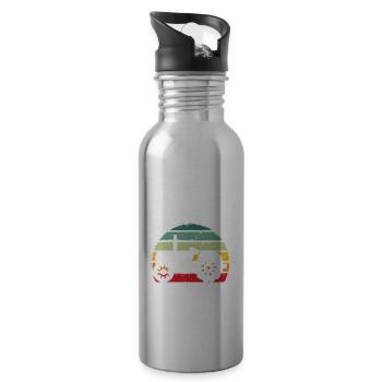 Ich Werde Großer Bruder 2024 - Trinkflasche mit integriertem Trinkhalm - Lightsilver - Rechts