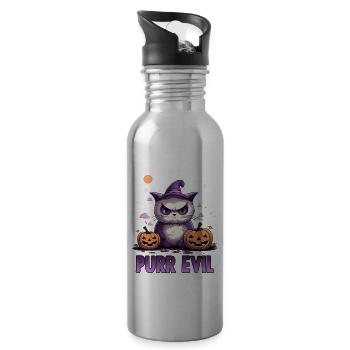 Doux chat Costume d'Halloween Porte-chat Halloween - Gourde avec paille intégrée - argent clair - Droite