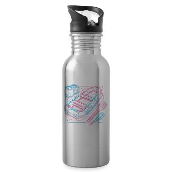 River Wildwasser Rafting Rafter - Trinkflasche mit integriertem Trinkhalm - Lightsilver - Rechts