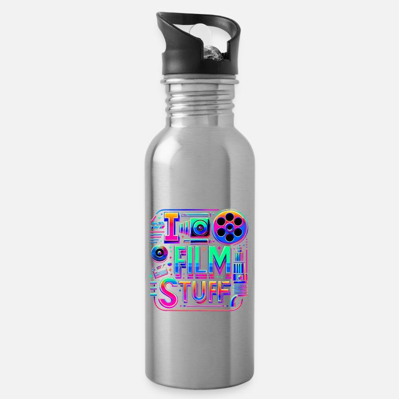 I Film Stuff 13 - Water bottle with straw - silver
