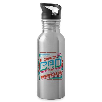 I Say Bad Words 8 - Trinkflasche mit integriertem Trinkhalm - Lightsilver - Rechts